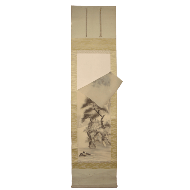 掛軸　剥落　浮き　修理